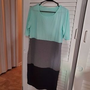 Blue gray black dress